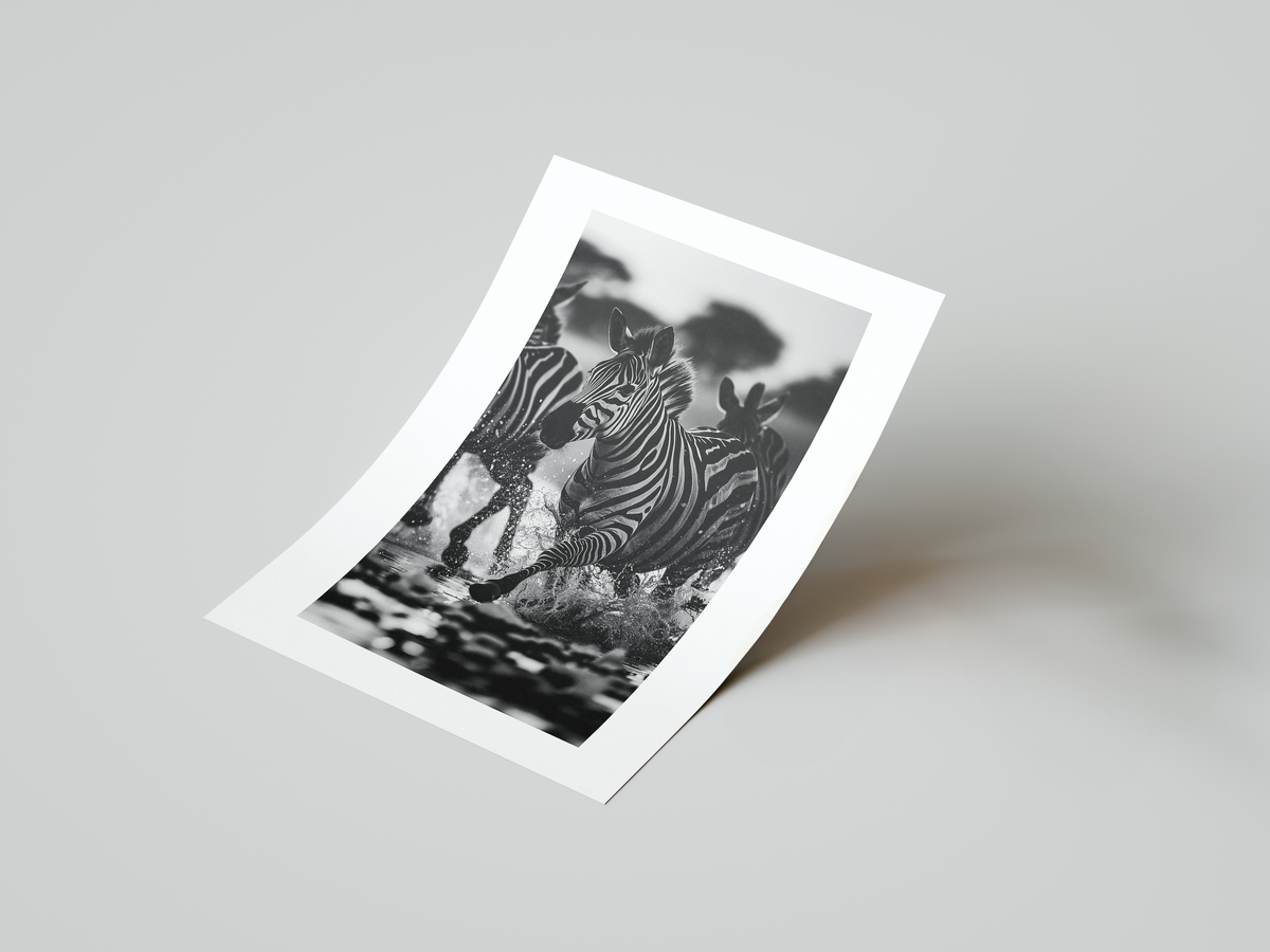 Zebra Grace Art Print