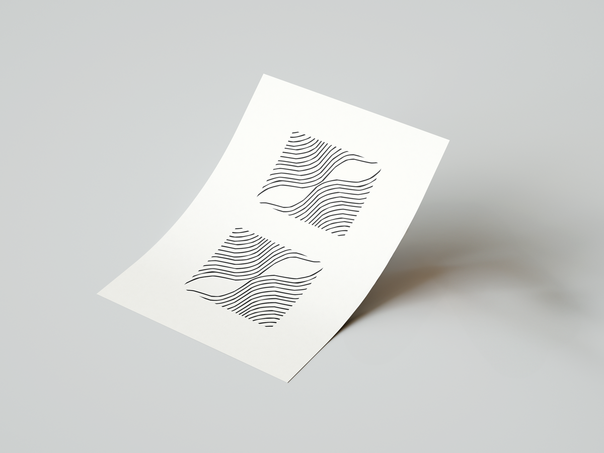 Minimalist Wave Duo Art Print