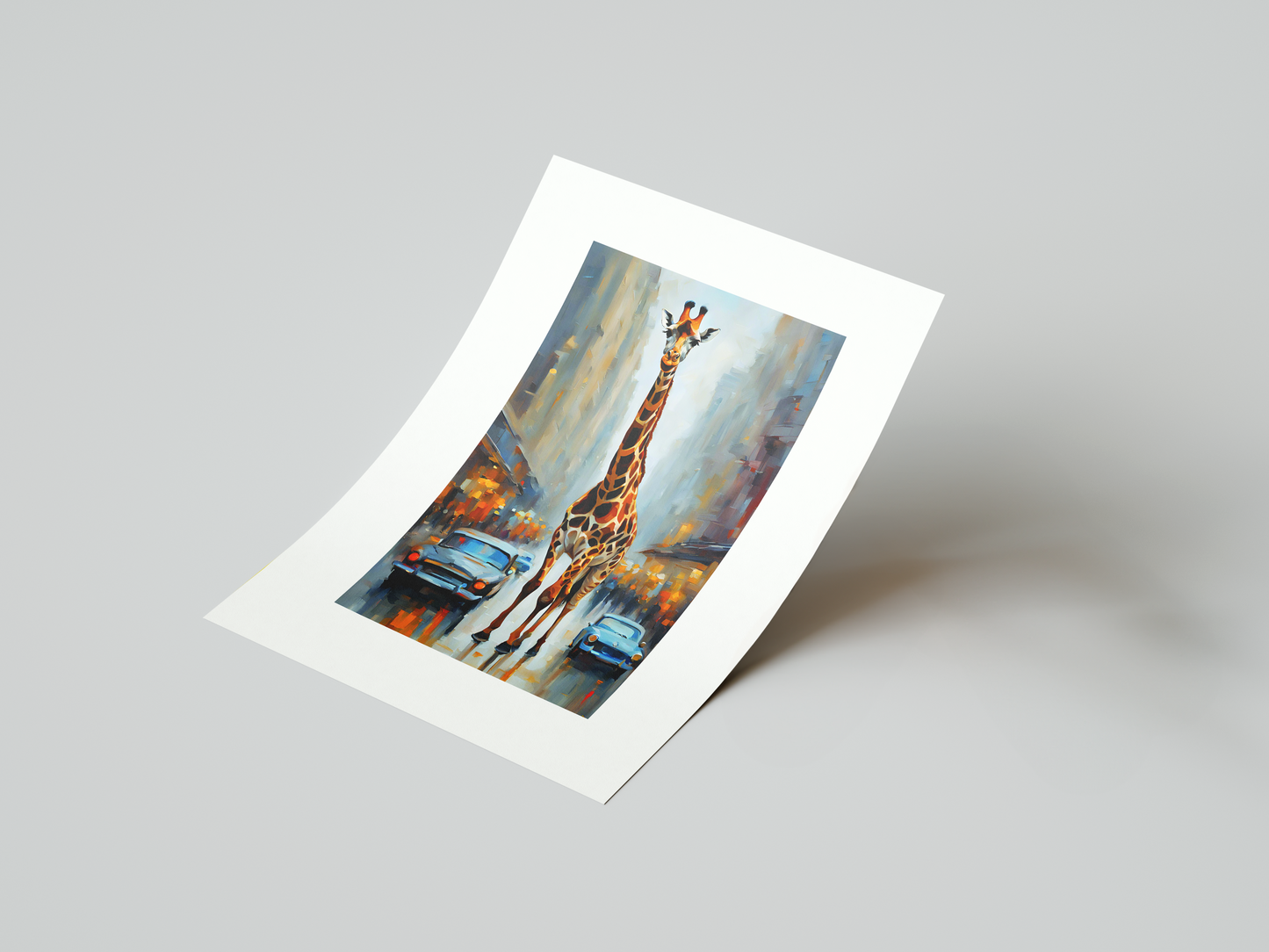 Urban Giraffe Art Print