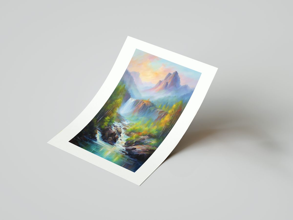 Mystical Falls Art Print