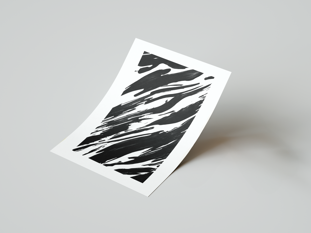 Bold Monochrome Strokes Art Print