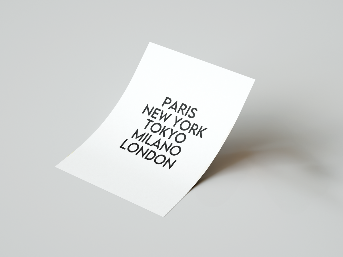 White & Black Metropolitan Icons Print