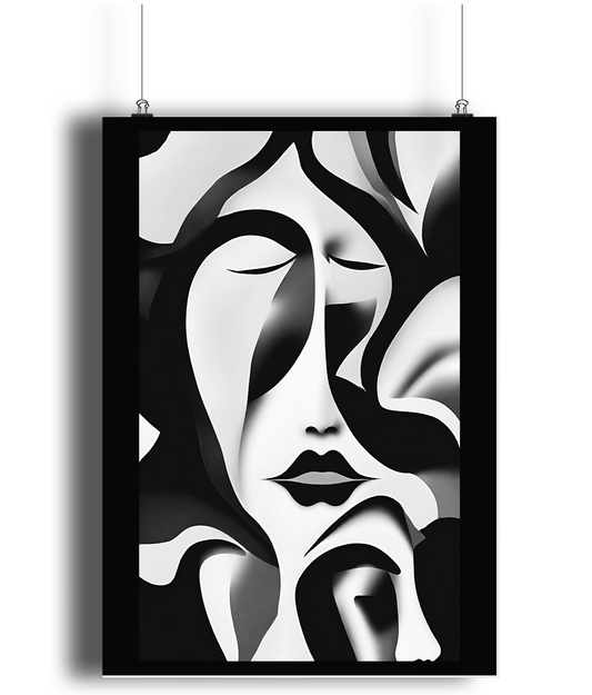 The Woman Black Art Print