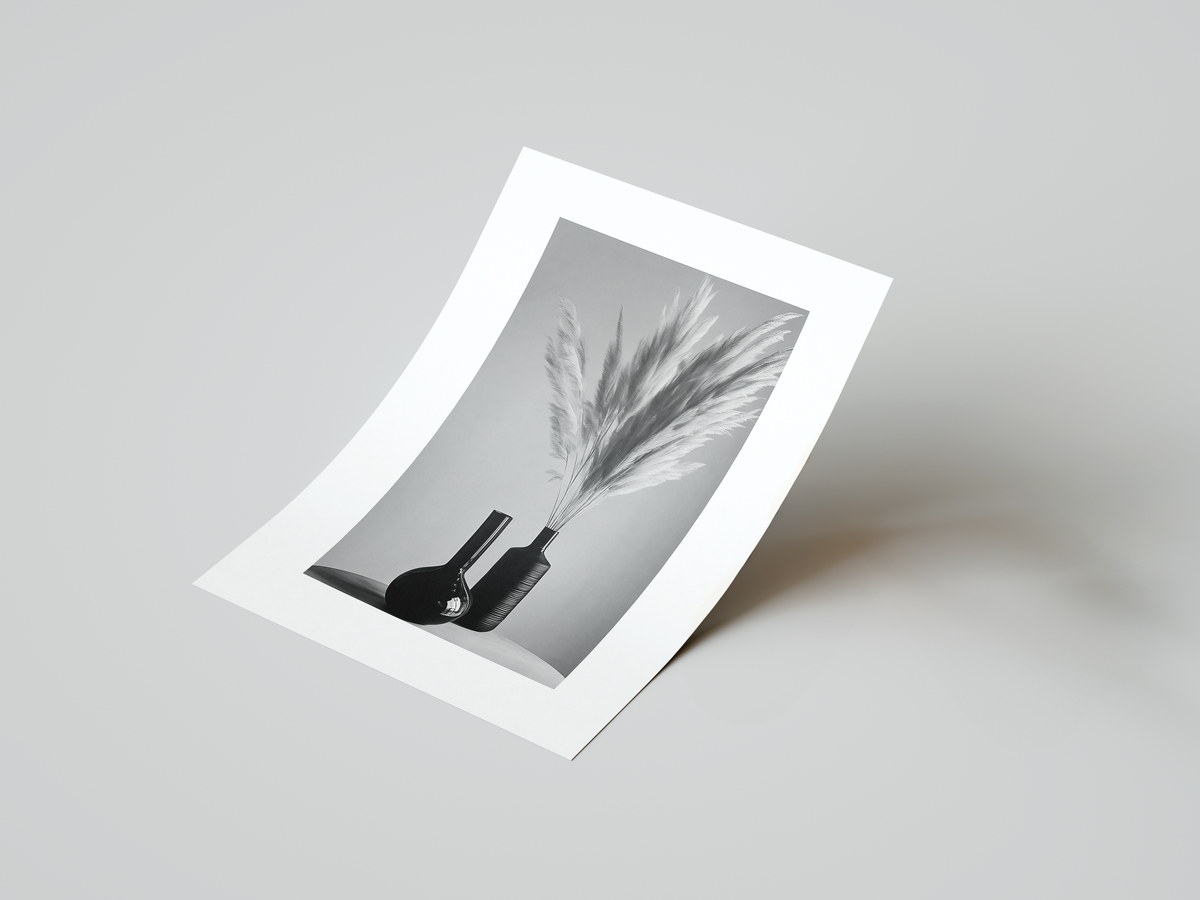 Pampas in Vase Art Print