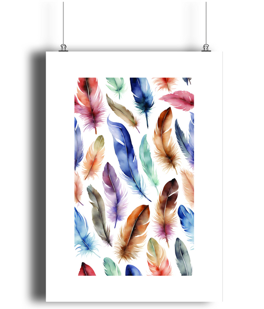 Bohemian Feathers Art Print