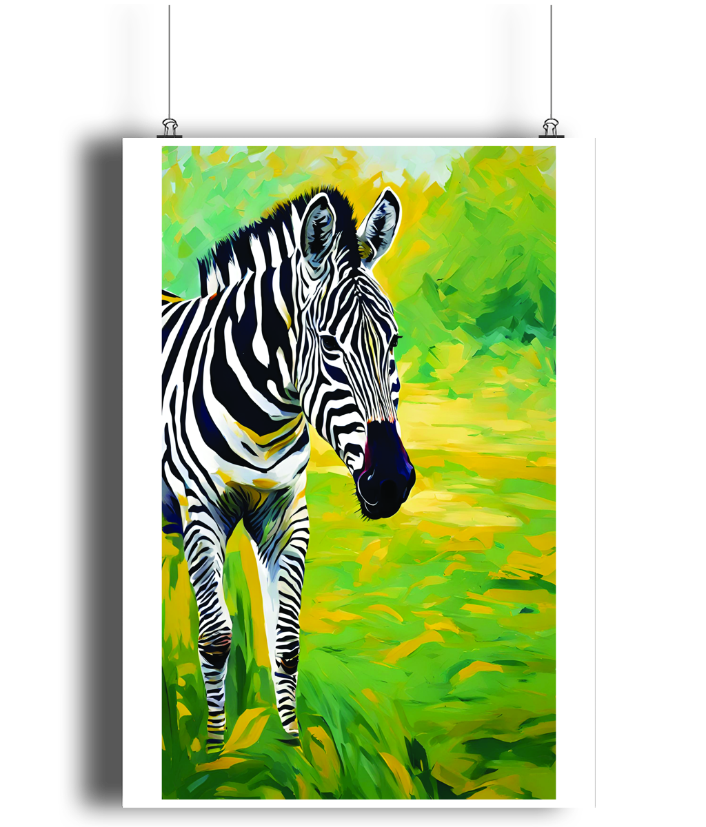 Zebra in the Wild Art Print