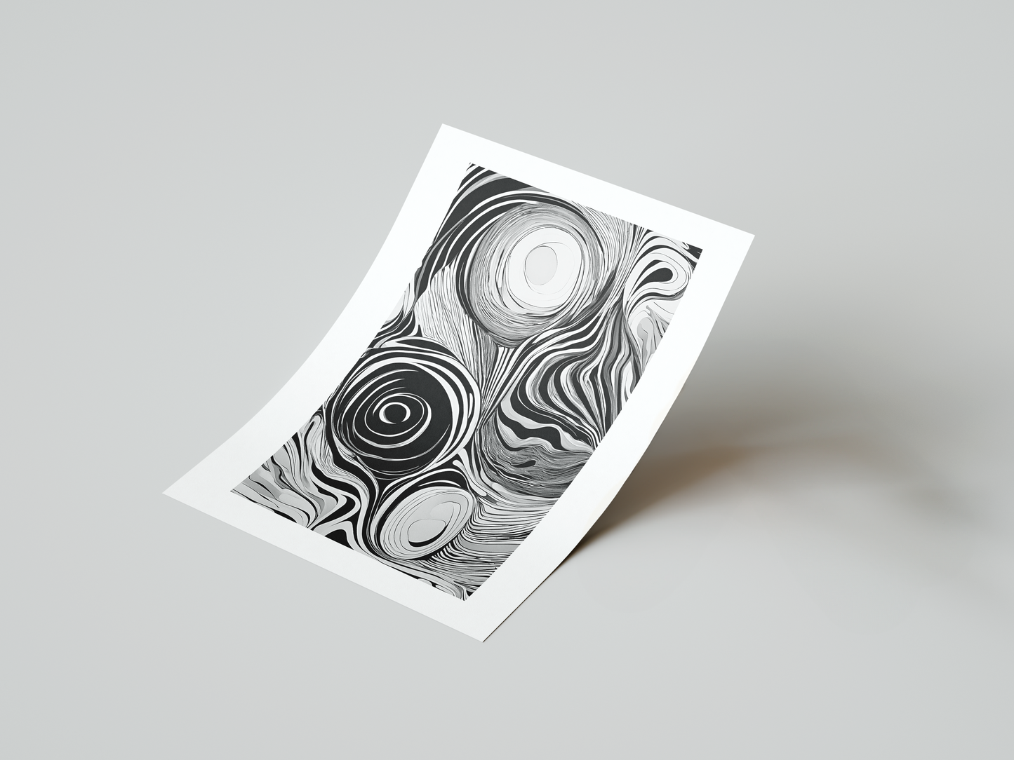 Monochrome Vortex Art Print