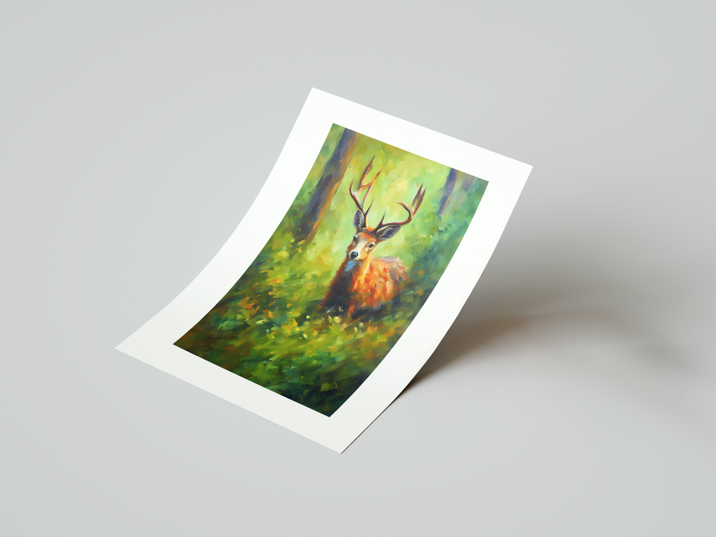 Deer in the Woods Art Print