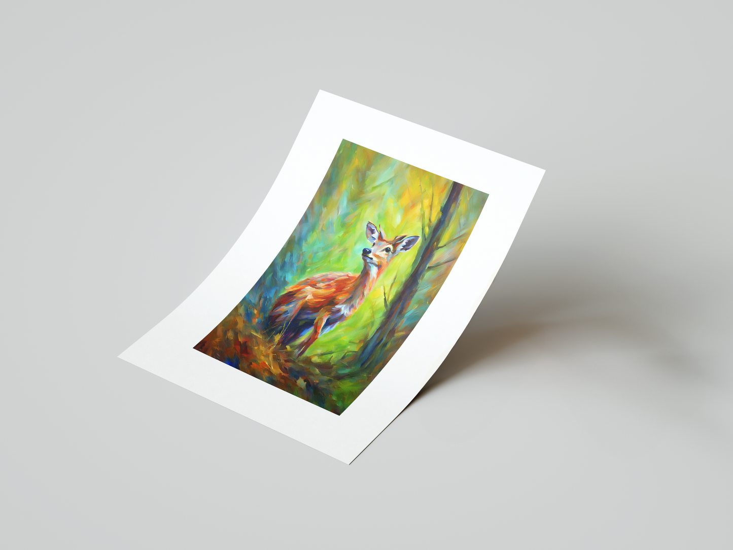 Deer in the Woods Art Print 2