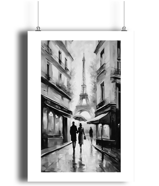 Strolling in Paris Art Print