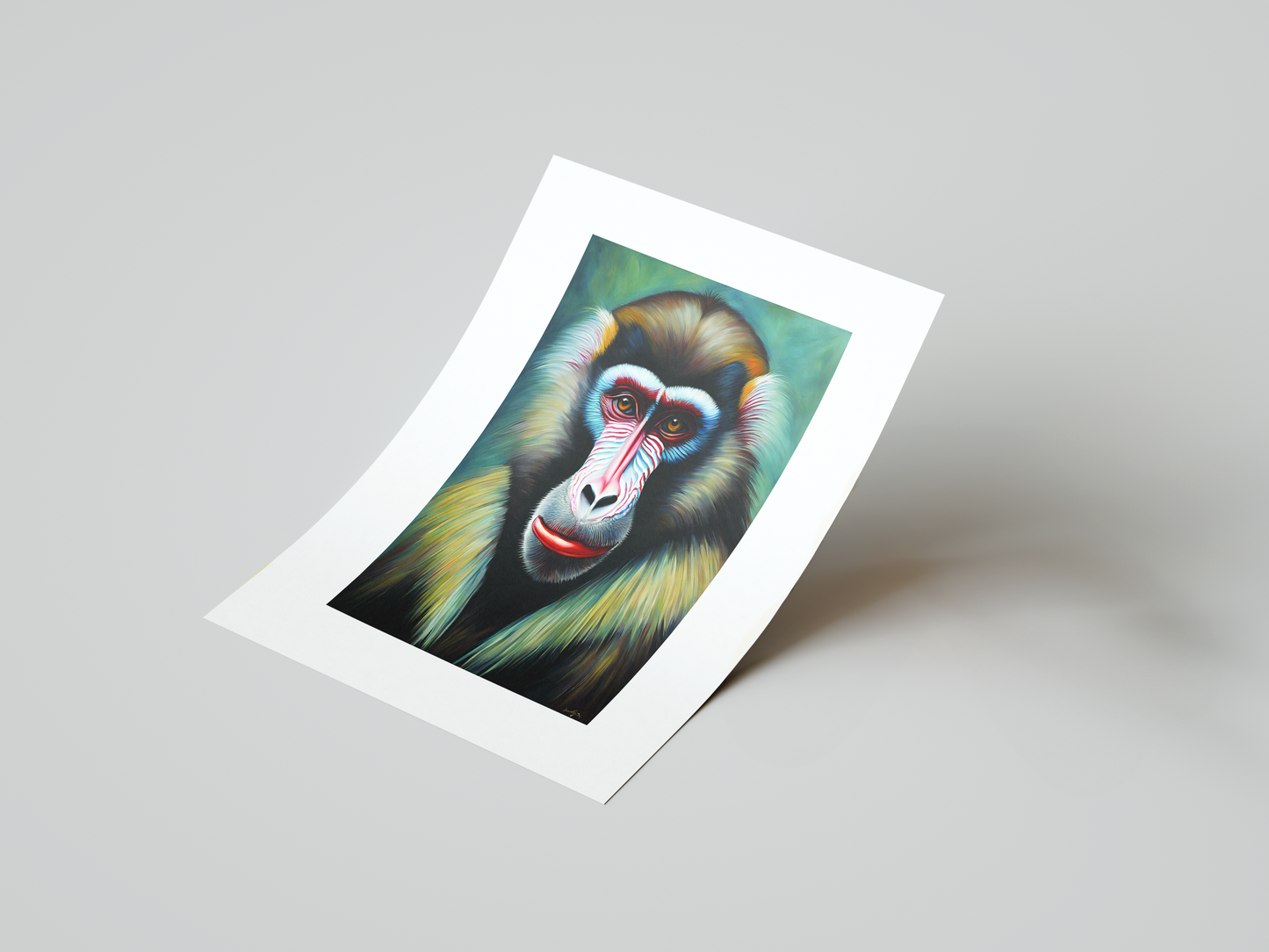 Mandrill Portrait Art Print