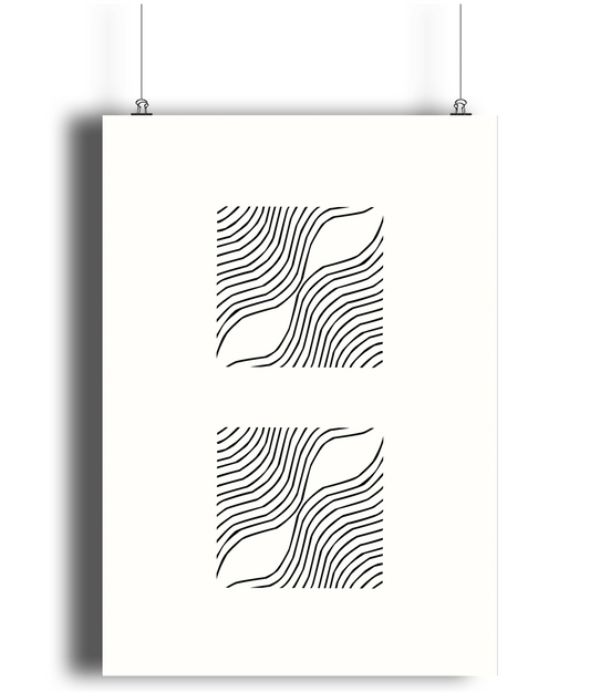 Minimalist Wave Duo Art Print