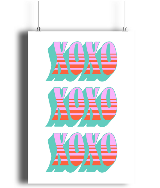 XOXO Retro Print