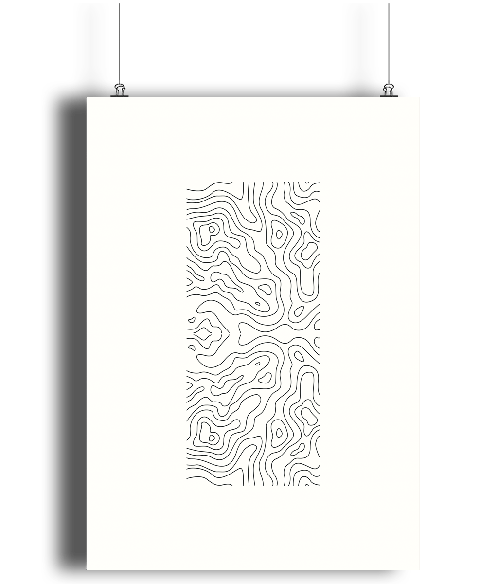 Contour Lines Art Print