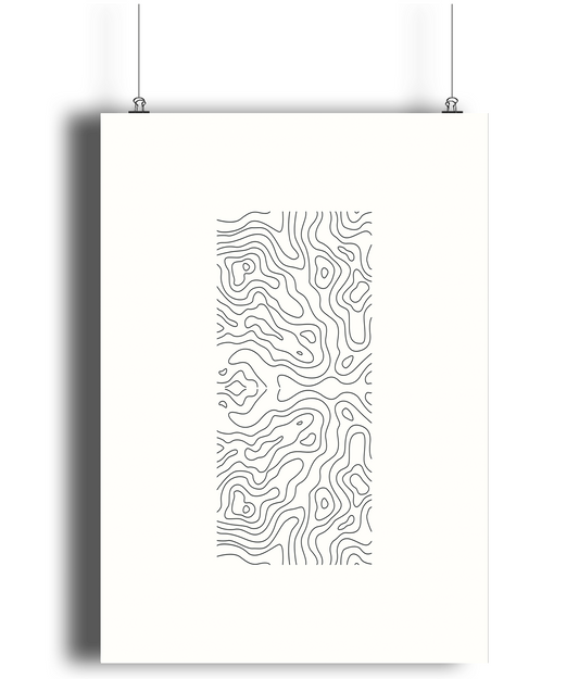 Contour Lines Art Print