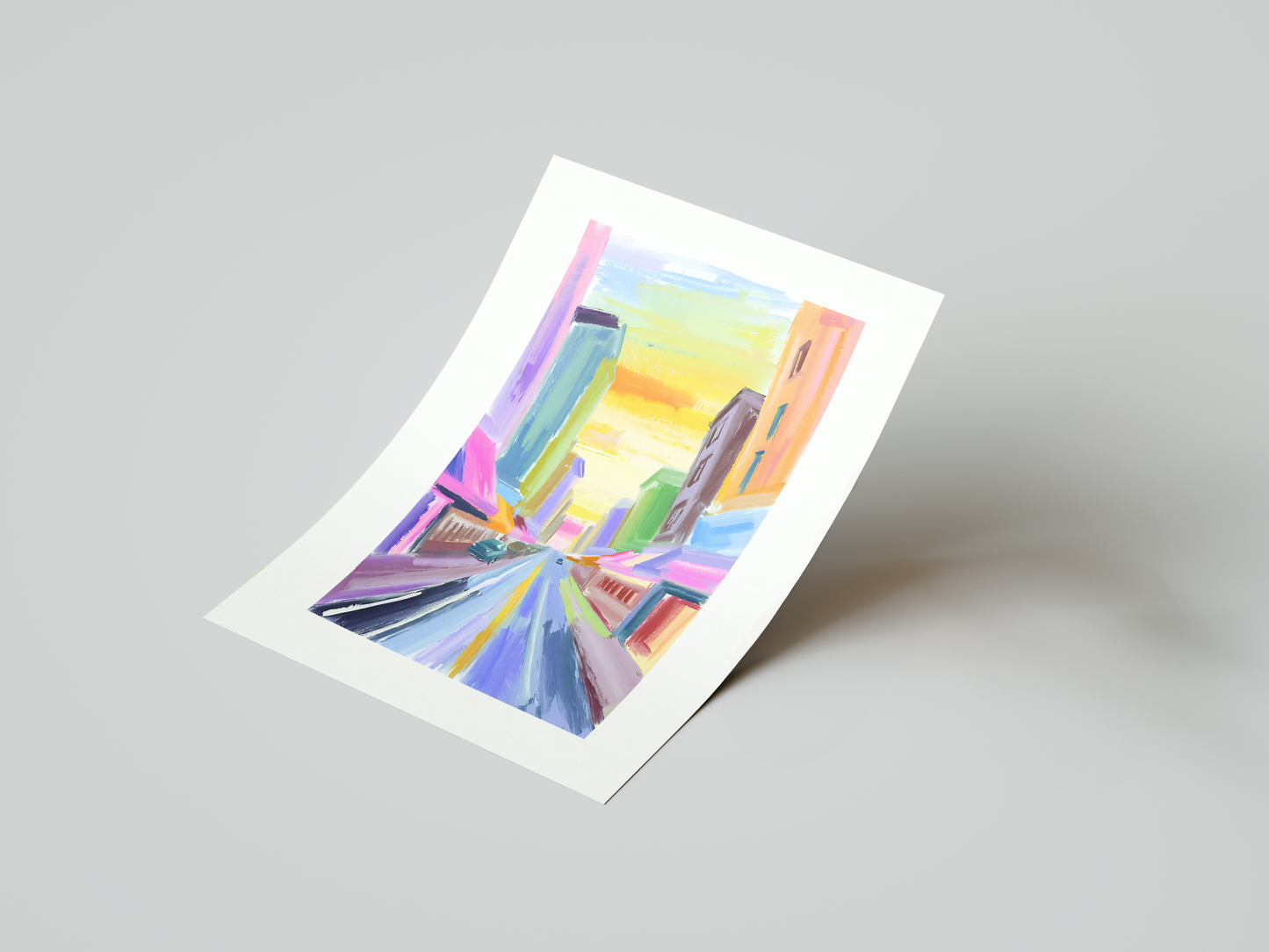 City at Dawn Art Print