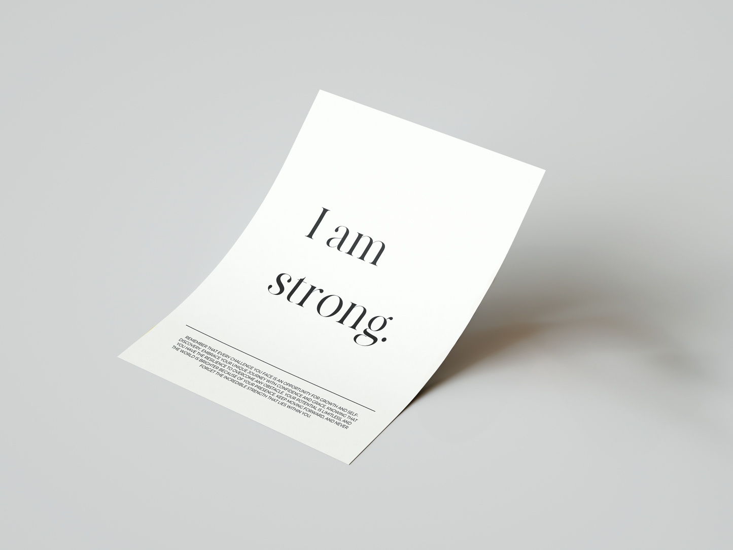 I Am Strong Print