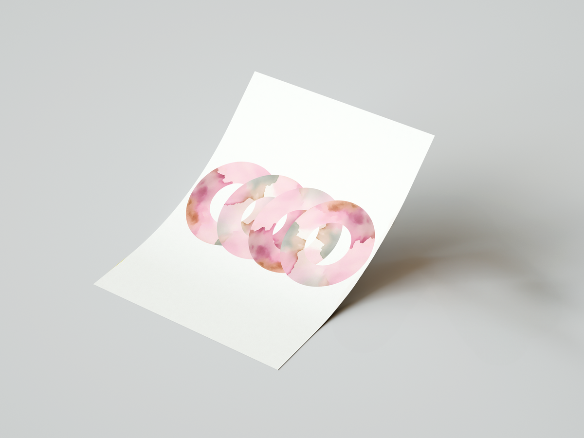 Pink Harmony Circles Art Print