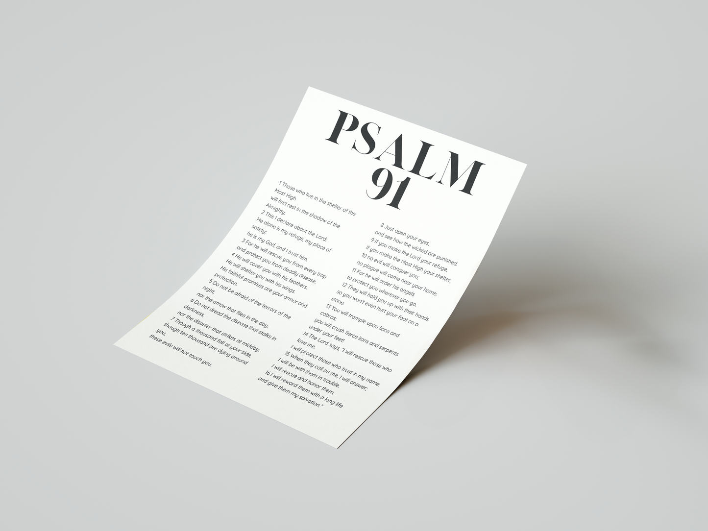 Psalm 91 Print