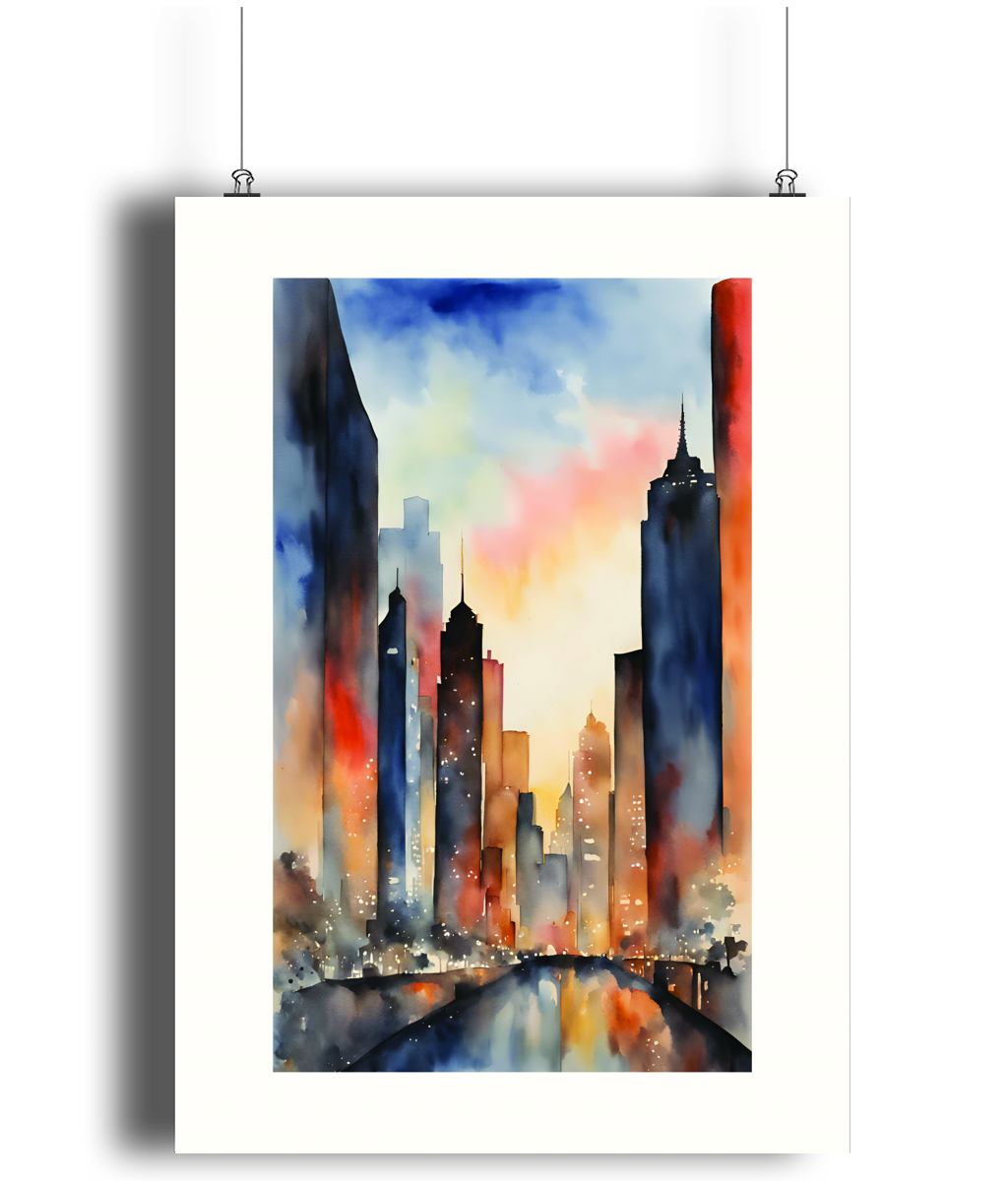 City Lights Art Print