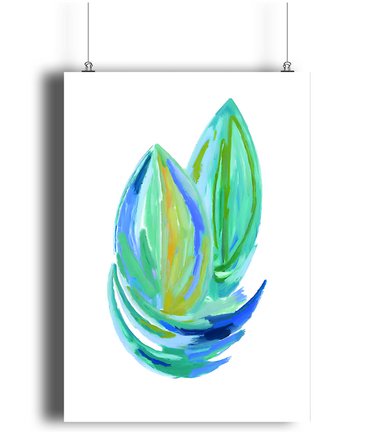 Abstract Leaf Art Print