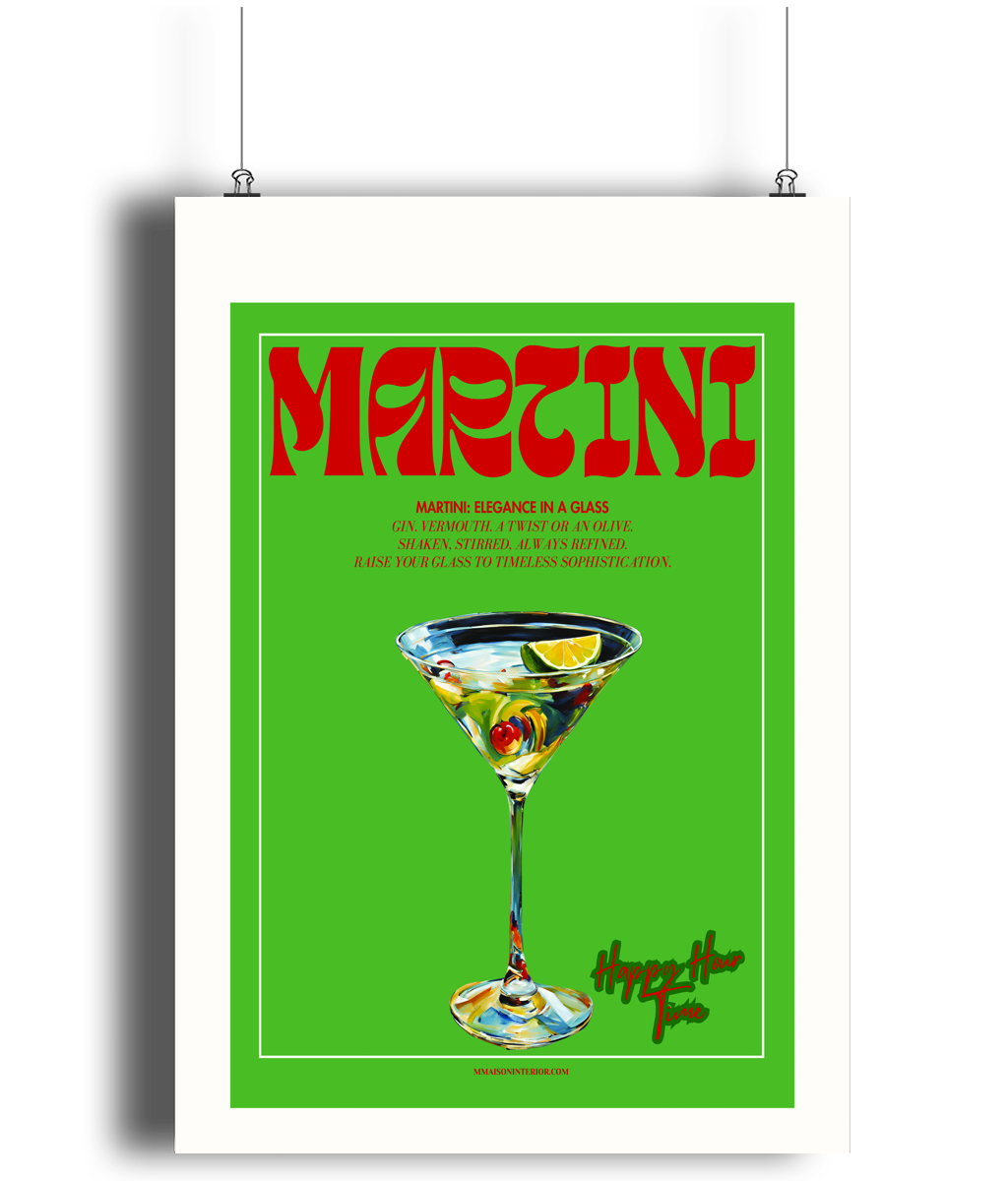 Martini Elegance Print