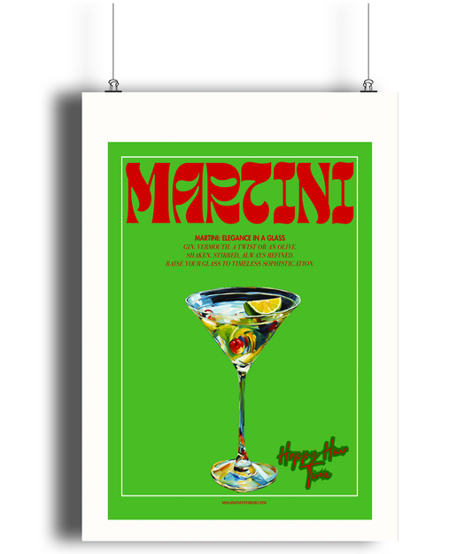 Martini Elegance Print