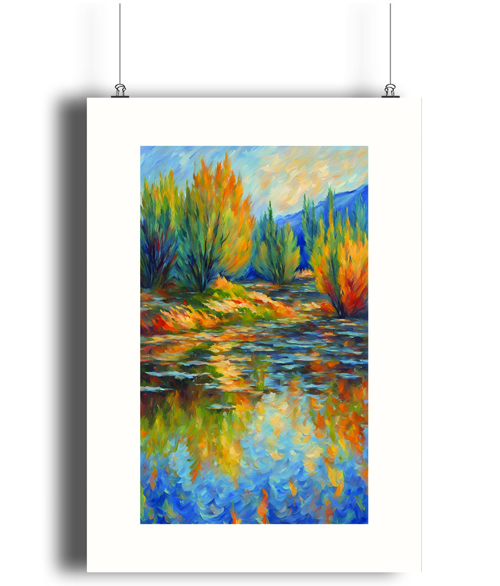 River Reflection Art Print