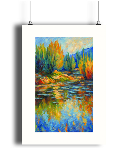 River Reflection Art Print