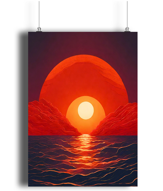 Fiery Sunset Art Print