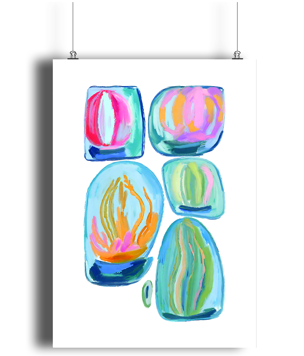 Abstract Brushstroke Art Print