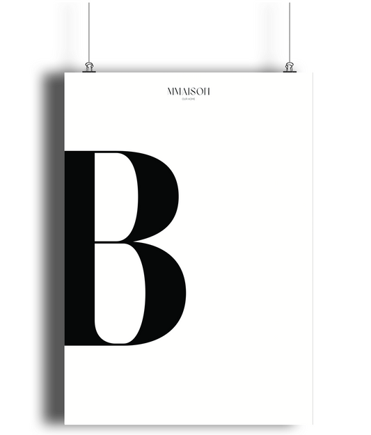 Letter "B" print