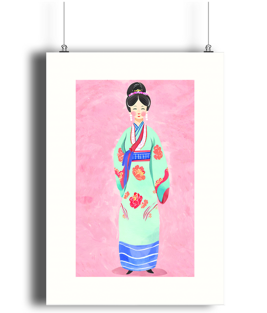 Traditional Hanbok Art Print