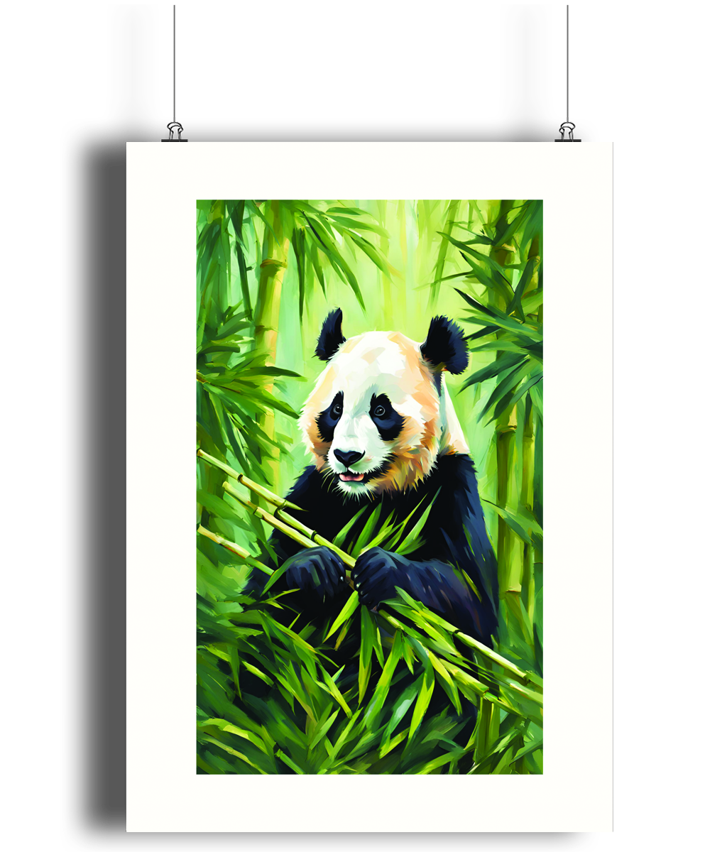 Bamboo Grove Panda Art Print