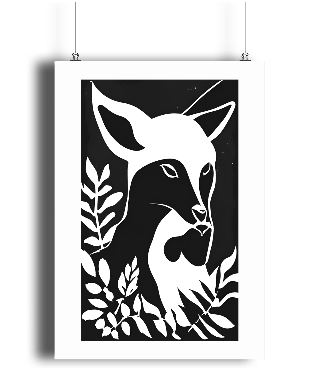 Animal Silhouette Art Print