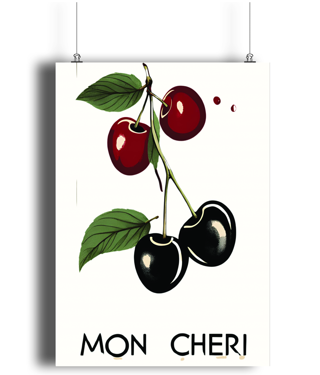 Mon Cheri: Cherry-Inspired Art Print