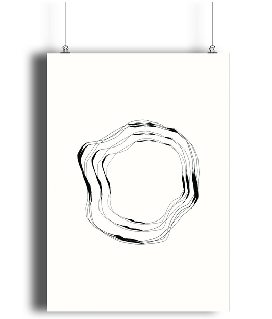 Circular Flow Line Art Print