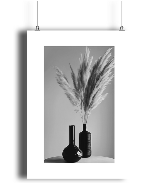 Pampas in Vase Art Print