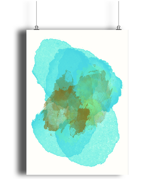 Aqua Layers Art Print