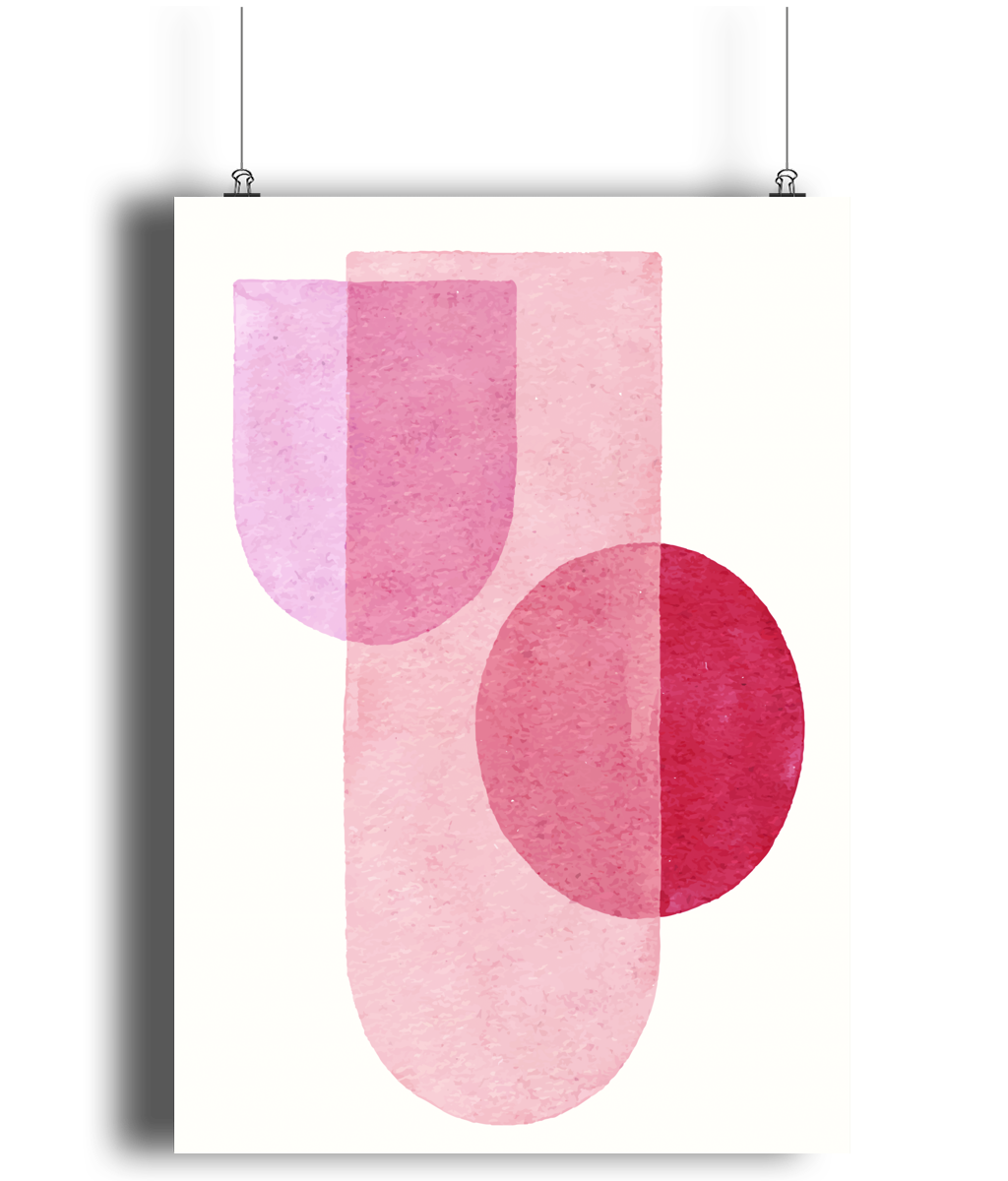 Blush Overlap Art Print