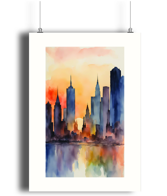 City Lights Art Print 2