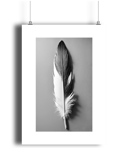 Duality: Feather Art Print