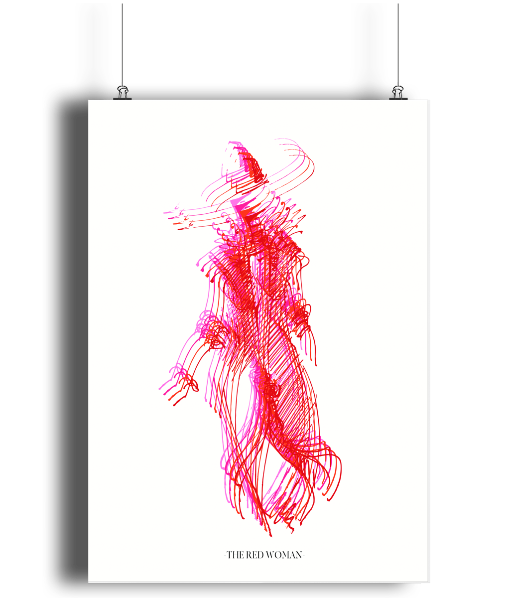 The Red Woman Art Print