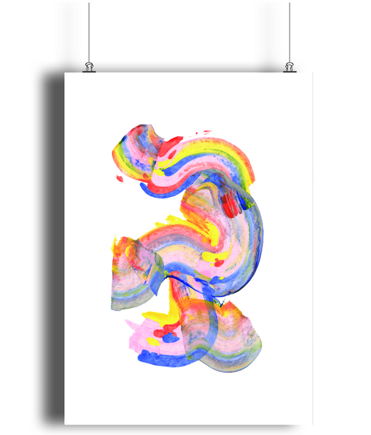 Rainbow Swirls Art Print