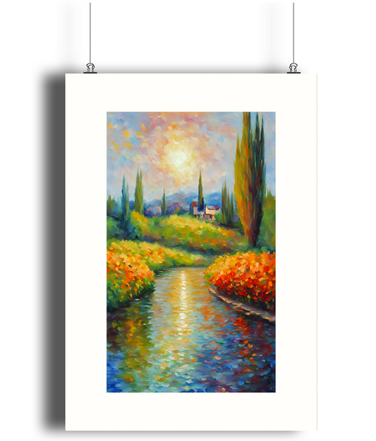 Countryside Stream Art Print