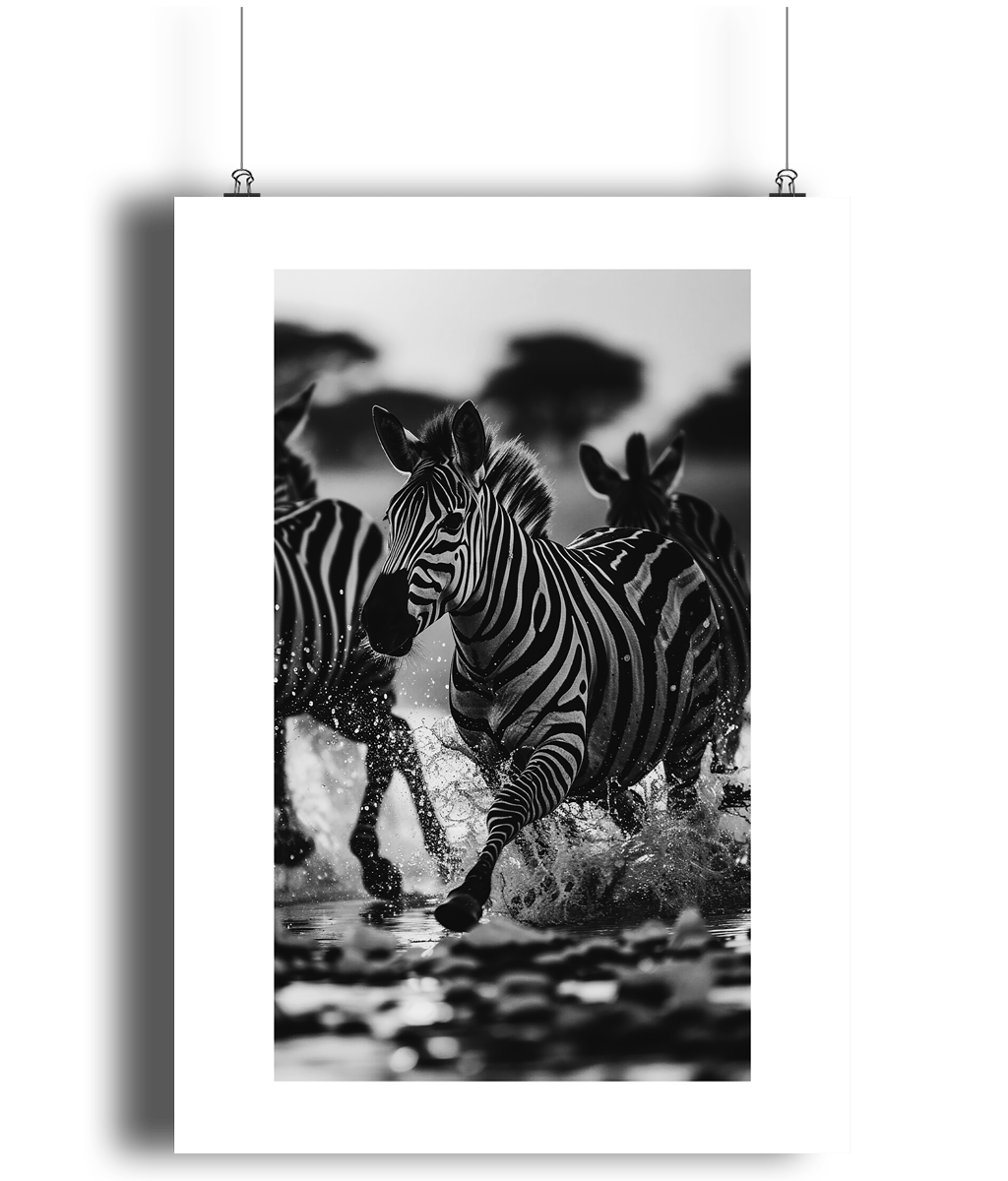 Zebra Grace Art Print