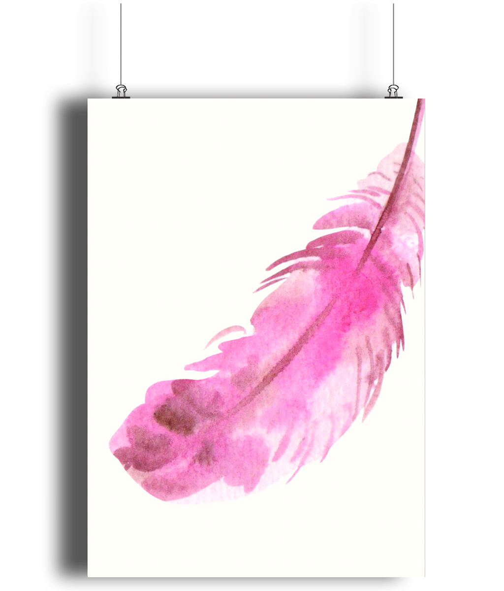 Blush Feather Art Print