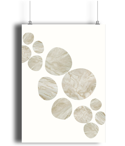 Marble Pebbles Art Print