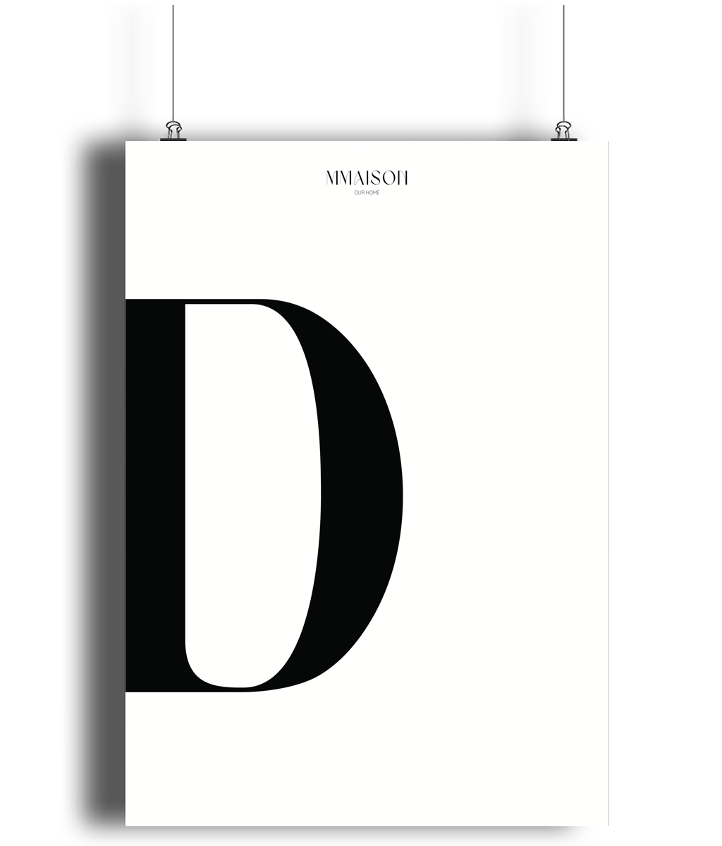 Letter "D" print